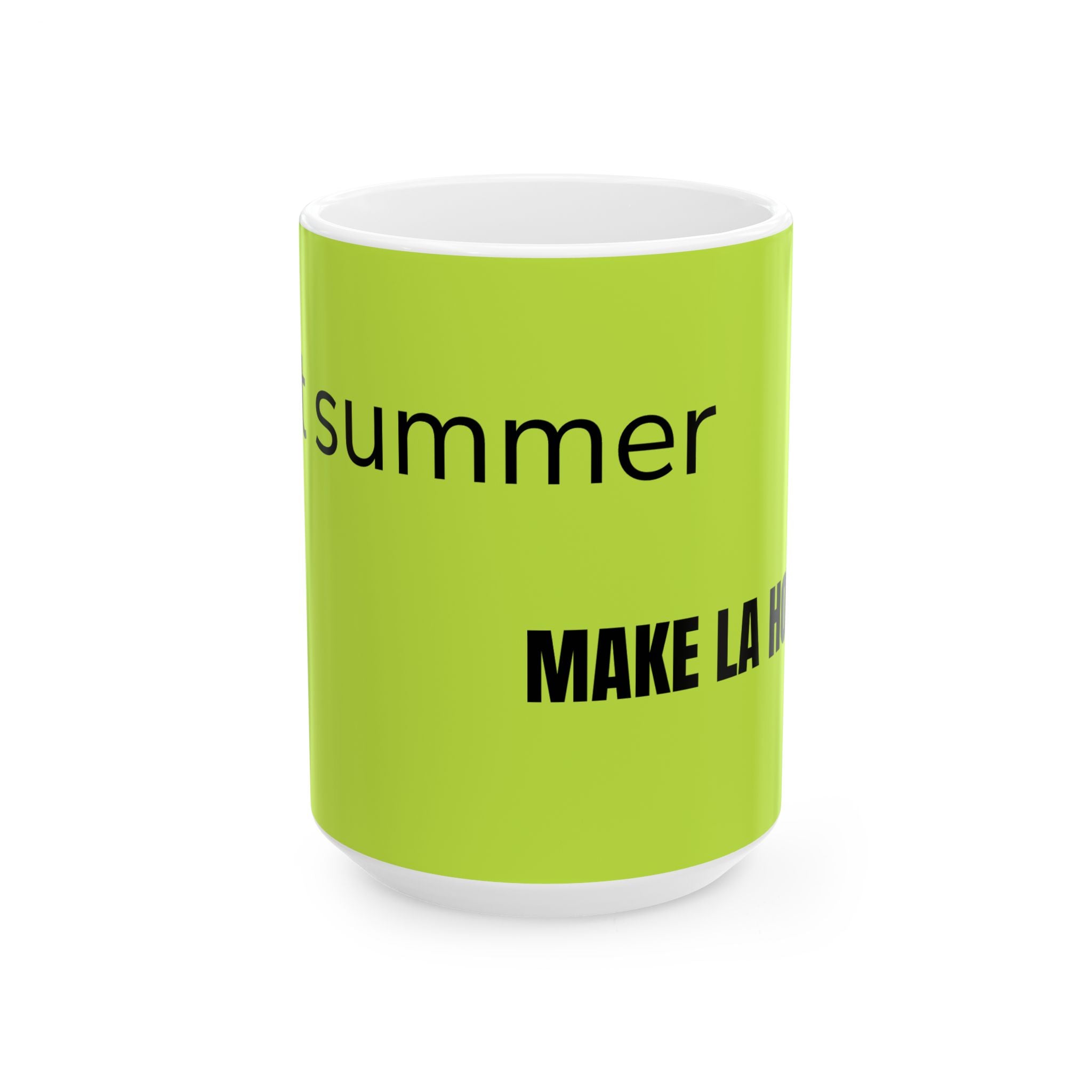 Summer Make Laguna Ceramic Mug — Bright Lime Coffee Cup (11oz/15oz)