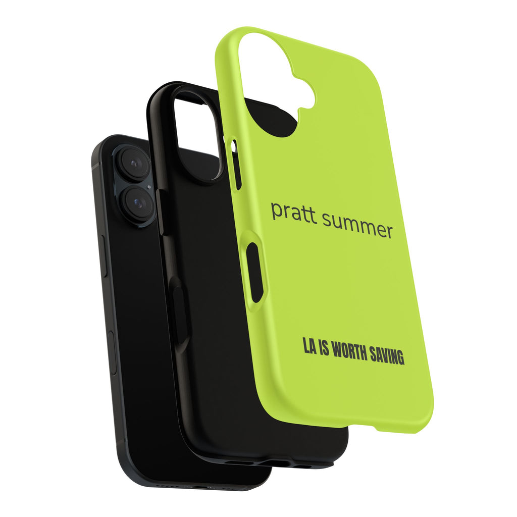 Tough Case — 'pratt summer' Neon Green Phone Case (LA Is Worth Saving)
