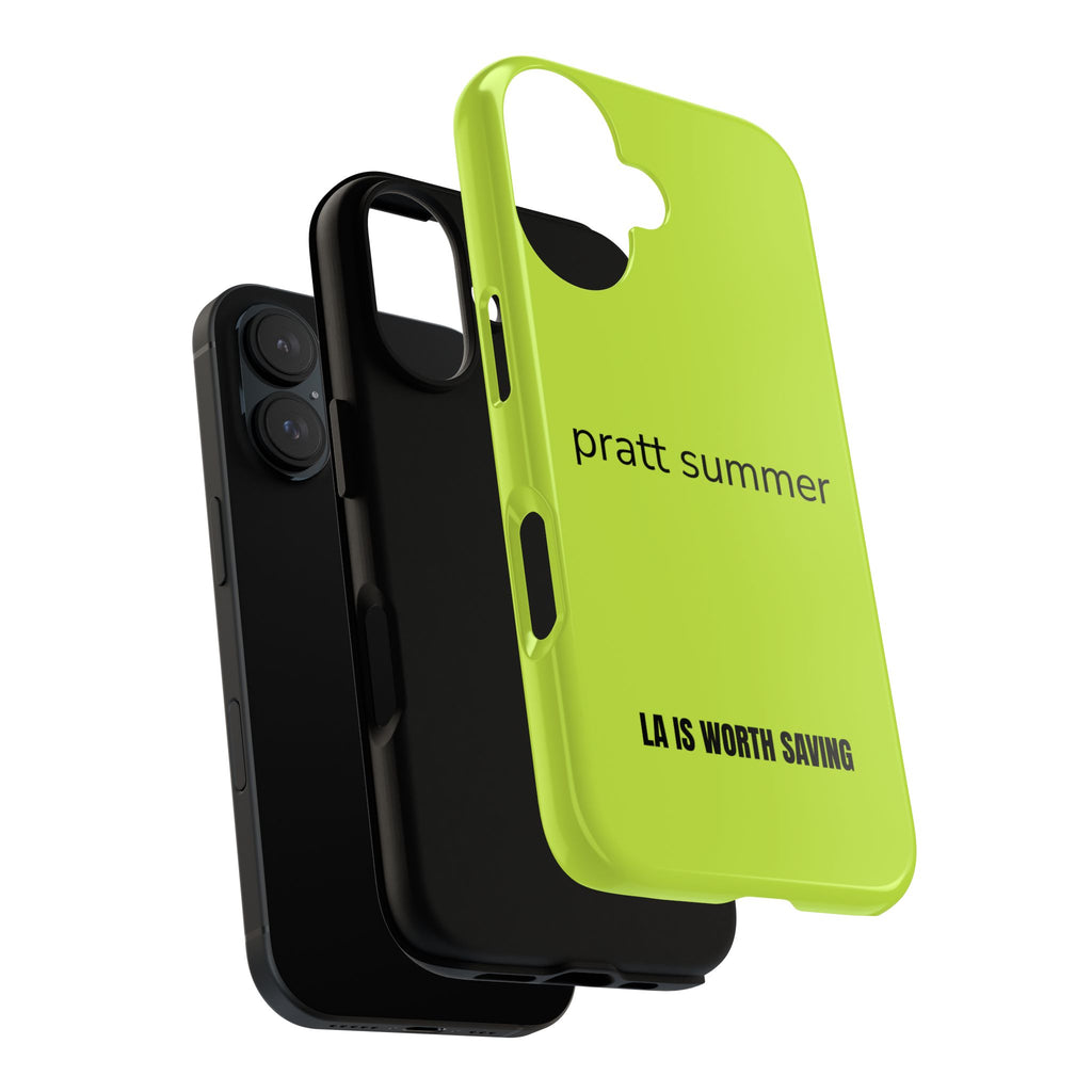 Tough Case — 'pratt summer' Neon Green Phone Case (LA Is Worth Saving)