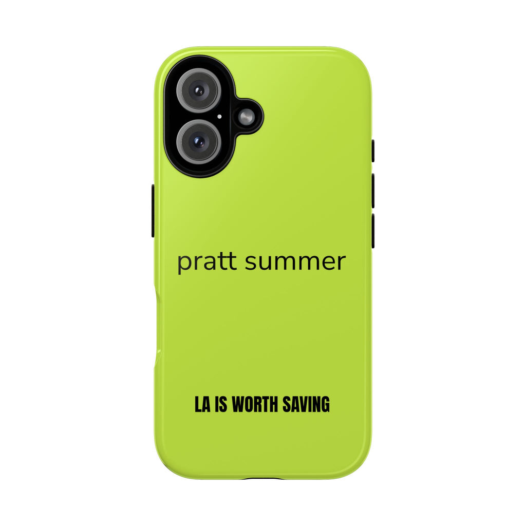 Tough Case — 'pratt summer' Neon Green Phone Case (LA Is Worth Saving)