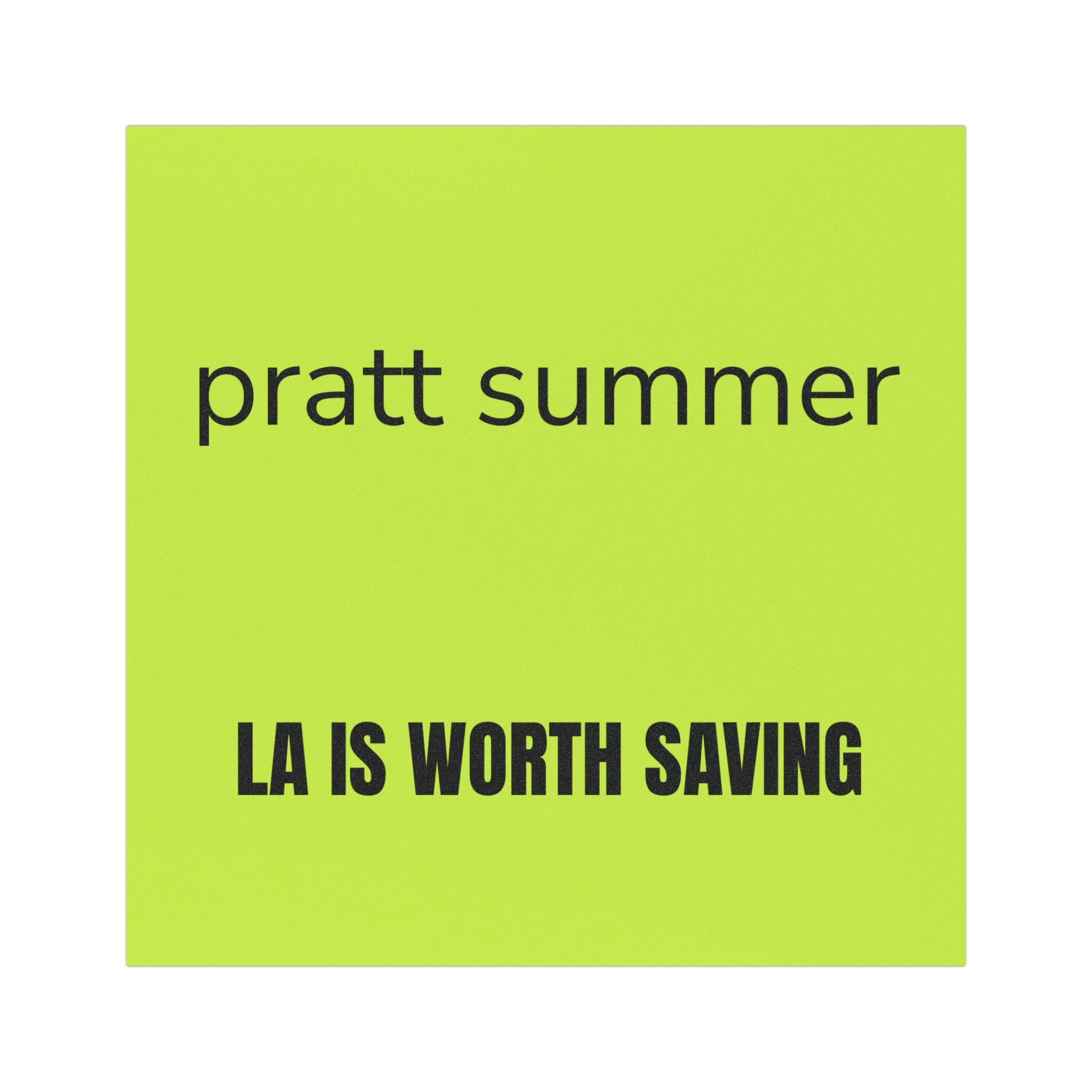 Car Magnet — "LA Is Worth Saving" Neon Green Promotional Magnet