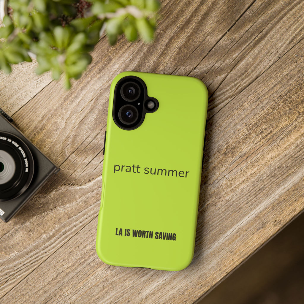 Tough Case — 'pratt summer' Neon Green Phone Case (LA Is Worth Saving)