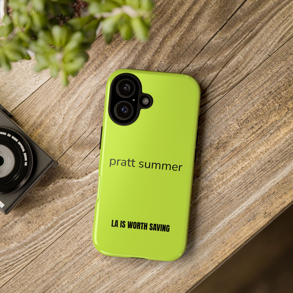 Tough Case — 'pratt summer' Neon Green Phone Case (LA Is Worth Saving)